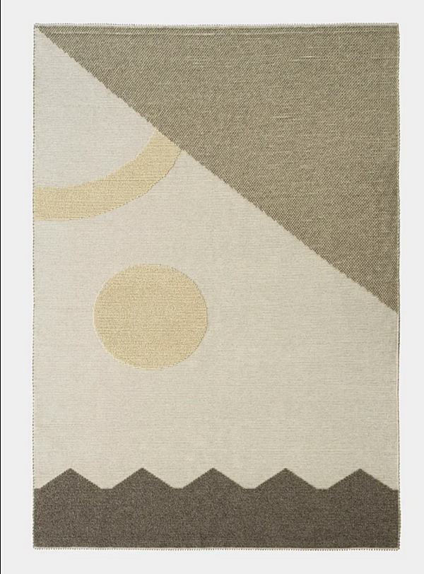 Tapis rectangulaire en tissu avec motifs géométriques Saba Cime usine SABA de l'Italie. Foto №2