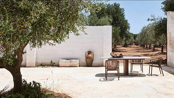 Table de jardin ovale en acier grand modèle VARASCHIN 136T1 usine VARASCHIN de l'Italie. Foto №3