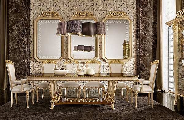 Chaise en tissu rembourrée avec accoudoirs A.R. Arredamenti Harmony 309 usine A.R.ARREDAMENTI SRL de l'Italie. Foto №3