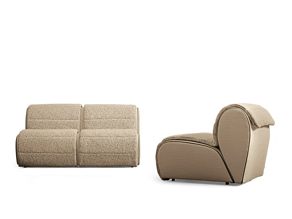 Fauteuil de jardin modulable en tissu Flora Flou usine Flou de l'Italie. Foto №2