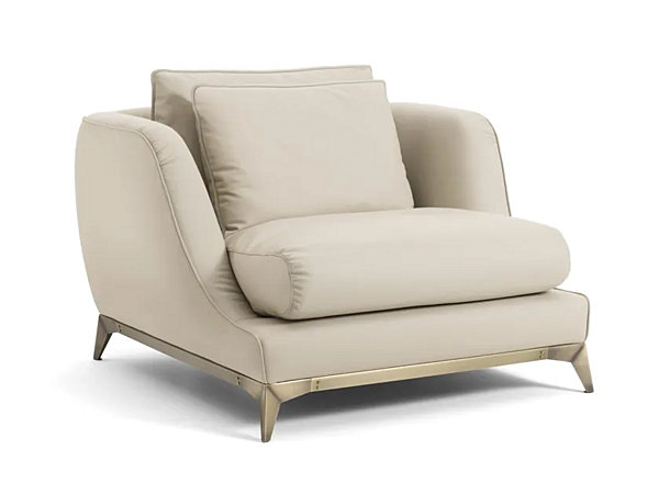 Fauteuil en cuir avec housse amovible Brando Black Tie BRA10 usine Black Tie de l'Italie. Foto №1