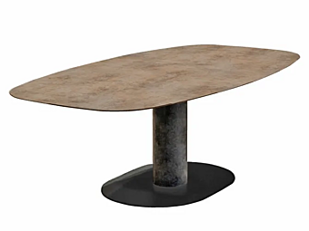 Table de jardin ovale en acier grand modèle VARASCHIN 136T1 usine VARASCHIN de l'Italie