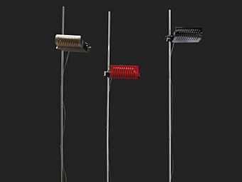 Lampadaire avec variateur en métal Oluce Colombo 626 usine Oluce de l'Italie