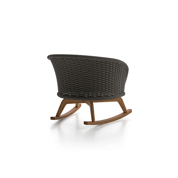 Fauteuil à bascule de jardin avec accoudoirs en bois Atmosphera collection Ludo L6 LU.DO usine ATMOSPHERA de l'Italie. Foto №7