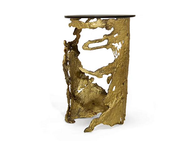 Table basse ronde en laiton Cay BRABBU usine BRABBU de l'Italie. Foto №1