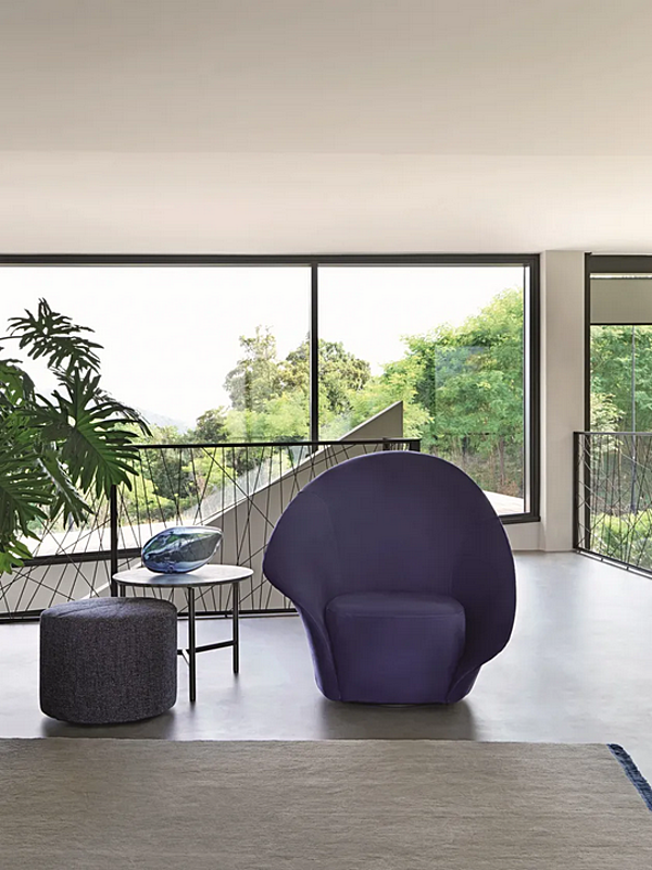 Fauteuil pivotant rembourré Lilia Flou usine Flou de l'Italie. Foto №6