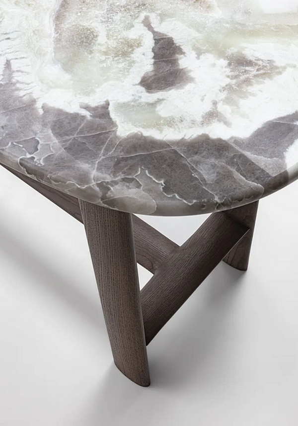 Table console ovale en marbre Frigerio Mocki usine Frigerio de l'Italie. Foto №8