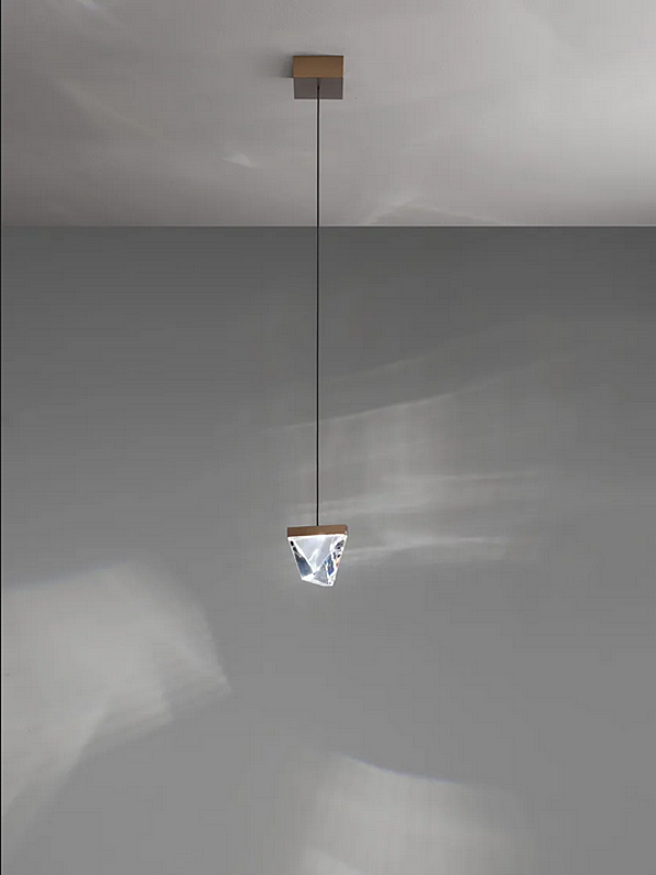 Suspension en cristal LED Tripla Fabbian usine Fabbian de l'Italie. Foto №2