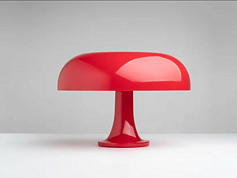 Lampe de table LED en polycarbonate rouge Nessino Artemide 0039080A