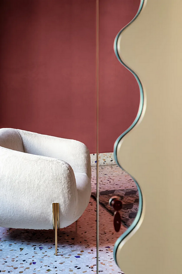 Fauteuil en tissu avec housse amovible et accoudoirs GEO Saba usine SABA de l'Italie. Foto №11