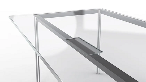 Bureau d'écriture en verre avec tiroirs CASSINA 10 La Semaine à Paris usine CASSINA de l'Italie. Foto №3