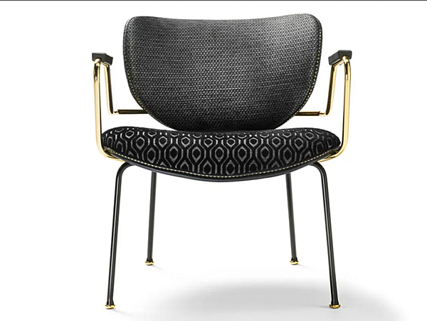 Fauteuil en tissu avec accoudoirs Kalida Black Tie KAL10BRC usine Black Tie de l'Italie. Foto №1