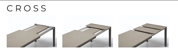 Table extensible en verre satiné SPACE SEDIT usine SEDIT de l'Italie. Foto №3