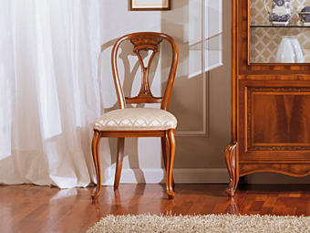 Chaise en noyer avec coussin intégré MARZORATI collection Olimpía B Chaise en noyer avec coussin intégré MARZORATI collection Olimpía B usine MARZORATI de l'Italie