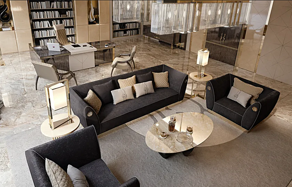 Fauteuil en tissu avec accoudoirs Symphony Bizzotto Italia usine Bizzotto Italia de l'Italie. Foto №7