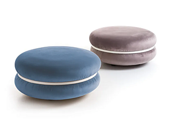 Pouf rond en tissu Macaron INNOVA Imbottiti