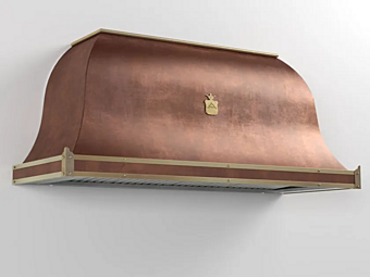 Hotte murale professionnelle en cuivre avec éclairage intégré Officine Gullo CPP025 CPP025 usine Officine Gullo de l'Italie