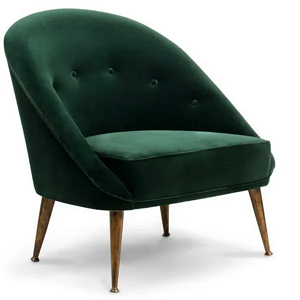 Fauteuil en velours rembourré BRABBU Malay usine BRABBU de l'Italie. Foto №2