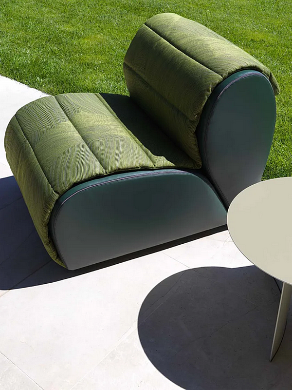 Fauteuil de jardin modulable en tissu Flora Flou usine Flou de l'Italie. Foto №6