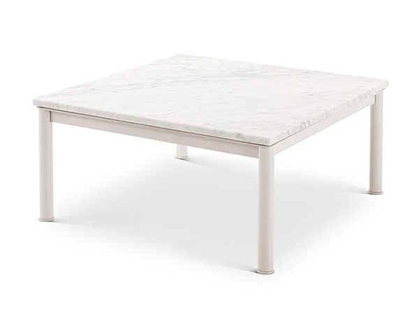 Table d'appoint carrée en marbre et acier CASSINA modèle 10 010 usine CASSINA de l'Italie. Foto №2