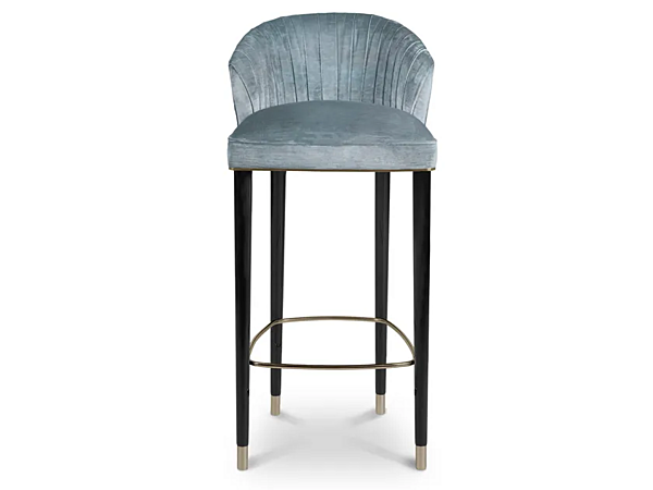 Tabouret en velours rembourré avec dossier Nuka BRABBU usine BRABBU de l'Italie. Foto №1