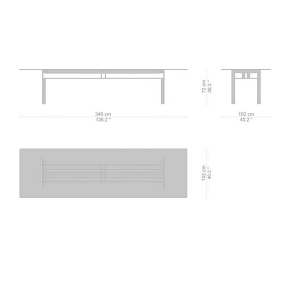 Table rectangulaire en bois Doge CASSINA usine CASSINA de l'Italie. Foto №13