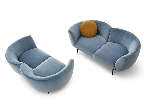 Canapé d'angle en tissu Saba collection Rendez Vous usine SABA de l'Italie. Foto №10