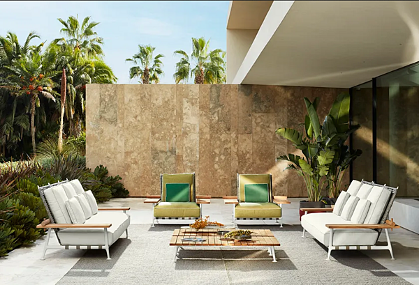 Canapé en tissu pour jardin CASSINA 239 FENC'E NATURE usine CASSINA de l'Italie. Foto №6