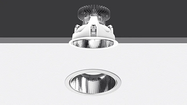 Spotlight de plafond rond en polycarbonate LED Luceri Artemide usine Artemide de l'Italie. Foto №5