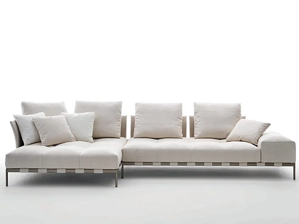 Canapé d'extérieur en tissu sectionnel Pixel Light Saba usine SABA de l'Italie. Foto №2