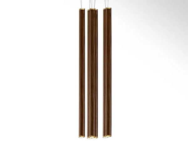 Suspension LED en noyer avec motif de feuille GIORGETTI usine GIORGETTI de l'Italie. Foto №1