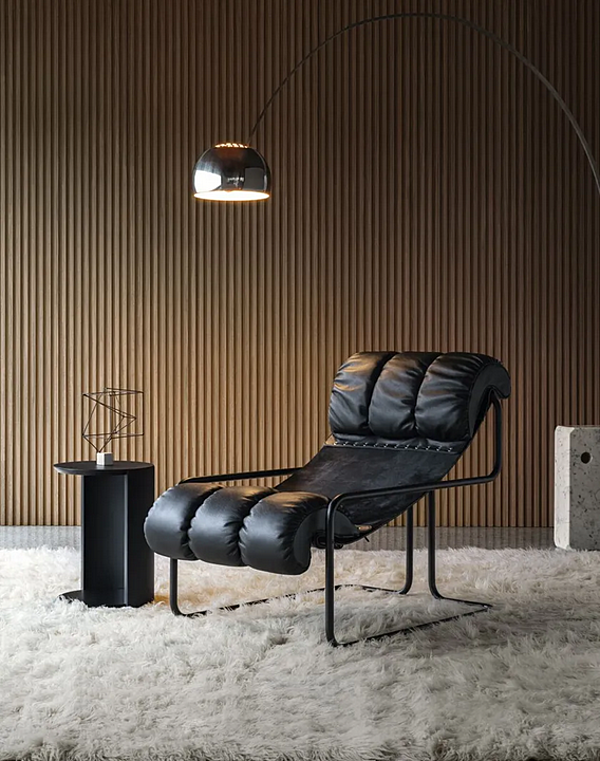 Fauteuil en cuir avec accoudoirs Tucroma I 4 Mariani usine i 4 Mariani de l'Italie. Foto №4