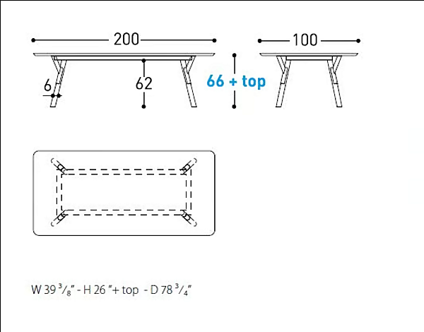 Table de jardin rectangulaire en aluminium Link Low VARASCHIN 2222L usine VARASCHIN de l'Italie. Foto №6