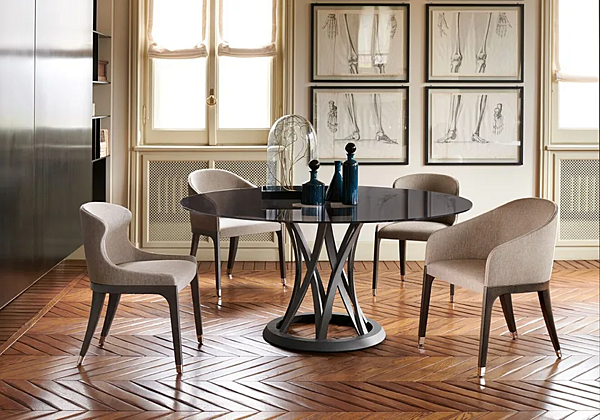 Fauteuil en cuir écologique avec accoudoirs Miura 776 PW Potocco 776PW usine POTOCCO de l'Italie. Foto №2