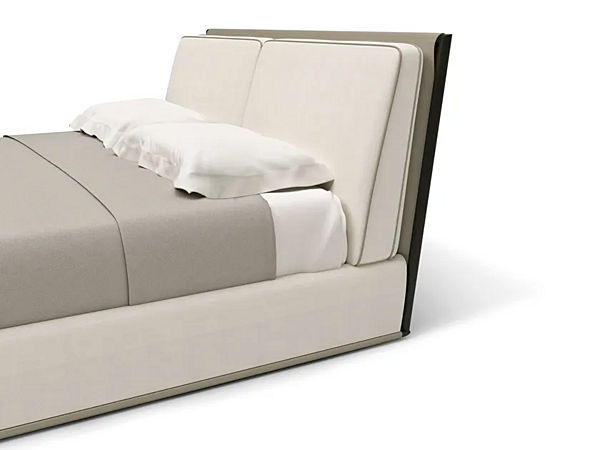 Lit double avec tête de lit rembourrée en tissu GIORGETTI Adam usine GIORGETTI de l'Italie. Foto №3