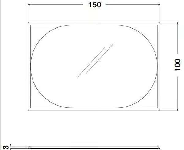 Miroir en bois rectangulaire avec cadre Eclipse CPRN HOMOOD E211 usine CPRN HOMOOD de l'Italie. Foto №3