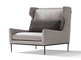 Fauteuil avec accoudoirs en tissu Alice AMURA Fauteuil avec accoudoirs en tissu Alice AMURA usine AMURA de l'Italie