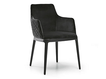 Fauteuil en cuir rembourré avec accoudoirs Eforma Max Diamond usine Eforma de l'Italie