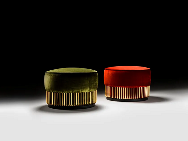 Pouf rond en tissu Noah Black Tie NOA60 usine Black Tie de l'Italie. Foto №2