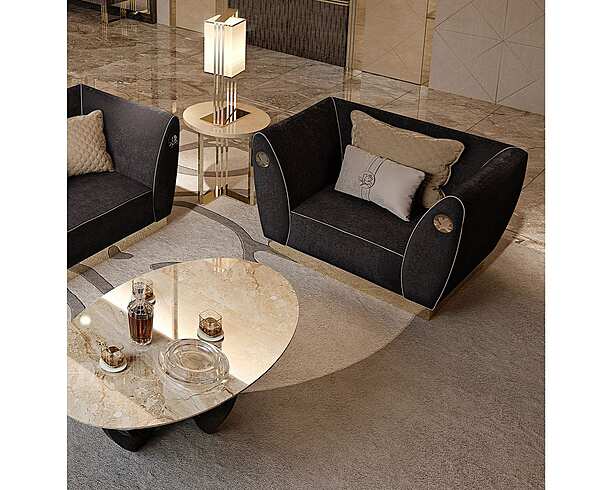 Fauteuil en tissu avec accoudoirs Symphony Bizzotto Italia usine Bizzotto Italia de l'Italie. Foto №4