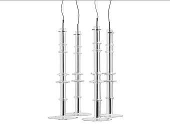 Suspension en cristal fait main Narghile Gallotti&Radice usine Gallotti & Radice de l'Italie