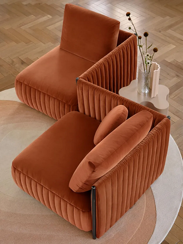 Canapé d'angle avec housse amovible Saba Metis usine SABA de l'Italie. Foto №6