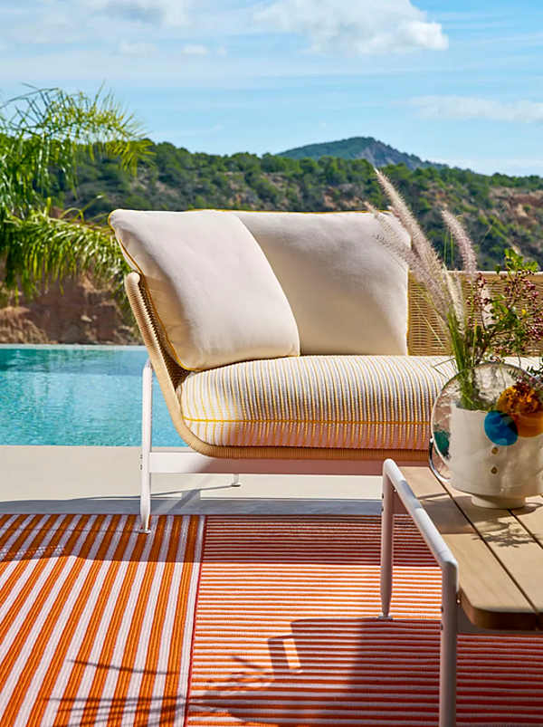 Canapé de jardin en tissu avec housse amovible CASSINA Esosoft Outdoor usine CASSINA de l'Italie. Foto №5