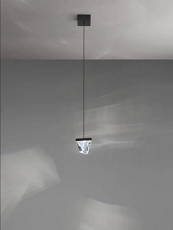 Suspension en cristal LED Tripla Fabbian usine Fabbian de l'Italie. Foto №3