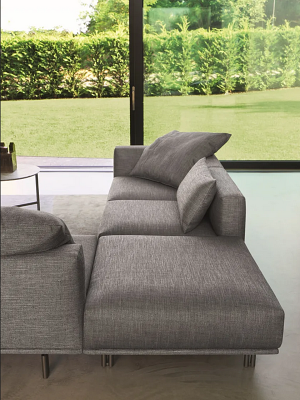 Canapé modulable en tissu Flou Binario usine Flou de l'Italie. Foto №4