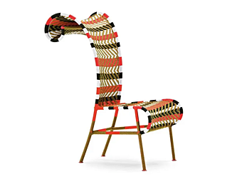Chaise haute en fibre de polyéthylène Sunny Moroso usine Moroso de l'Italie