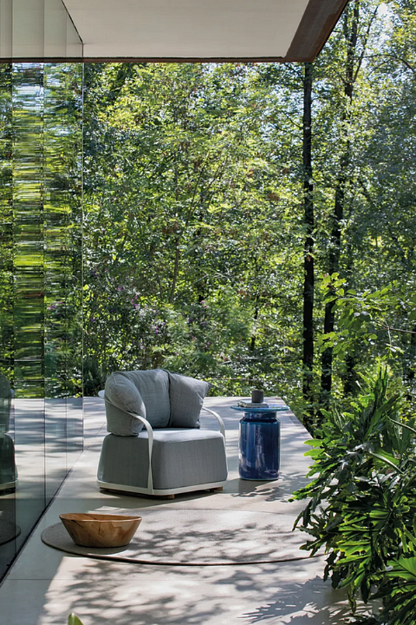 Fauteuil de jardin en tissu avec housse amovible et accoudoirs Atmosphera collection Tango TG.PL usine ATMOSPHERA de l'Italie. Foto №2