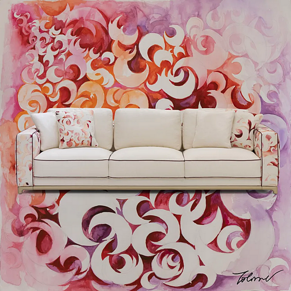 Canapé en tissu trois places avec dossier rembourré FORMITALIA Moon H -Sofa-B usine FORMITALIA de l'Italie. Foto №6