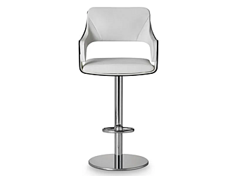 Tabouret en cuir avec dossier i 4 Mariani SILHOUETTE