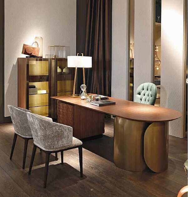 Bureau en bois rectangulaire avec tiroirs Erik OPERA CONTEMPORARY 48003/N usine OPERA CONTEMPORARY de l'Italie. Foto №3